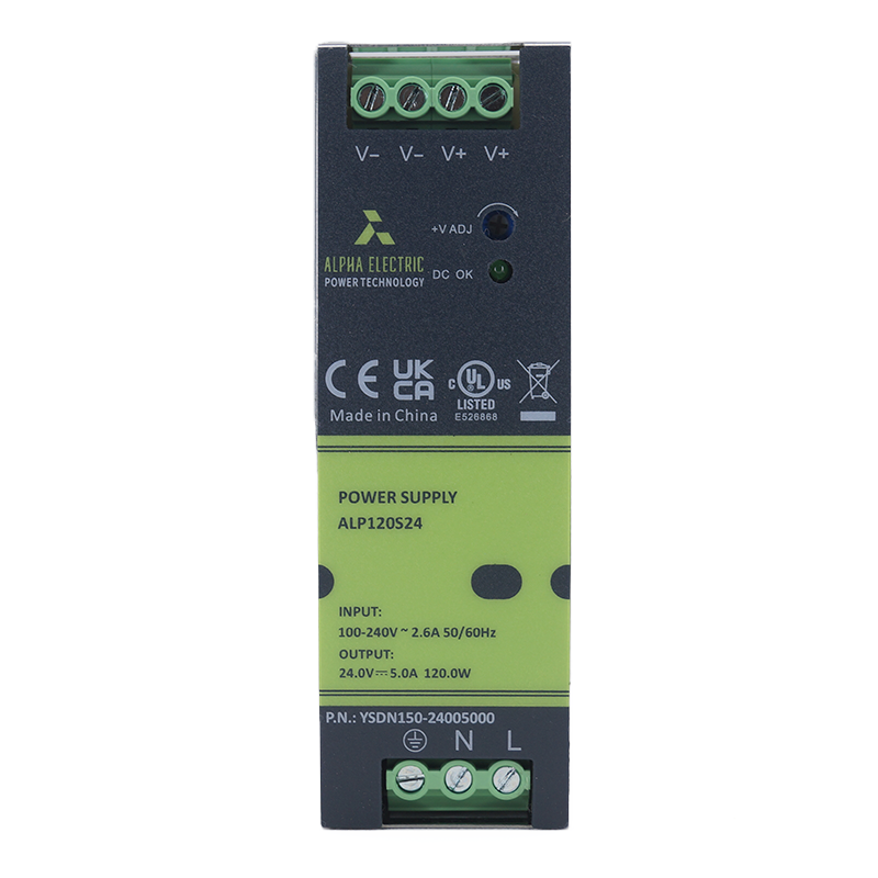 Fuente de Poder Alpha Electric 120W salida 24vcd entrada 100-240vca