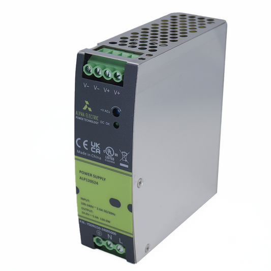 Fuente de Poder Alpha Electric 120W salida 24vcd entrada 100-240vca